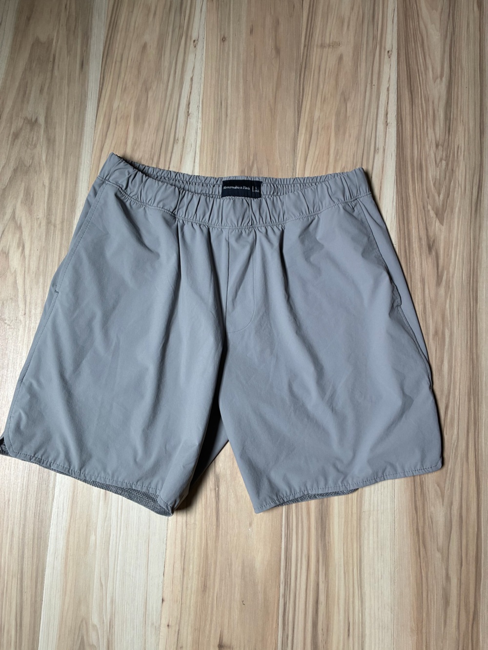 Abercrombie & Fitch Light Gray Swim Shorts